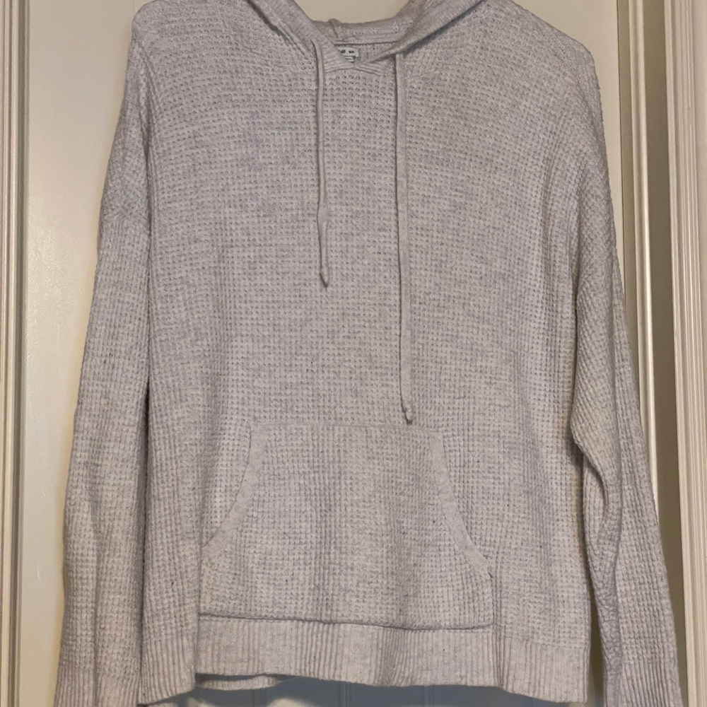 Aerie Women's Light Gray Knit Hoodie